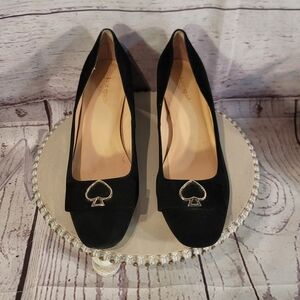 Kate Spade New York Benice Black Suede Women's Pump Shoes Size 10M